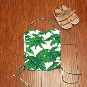 Tommy Bahama Bandini Tankini w/ Adj Side Ties Palm Print Size Medium